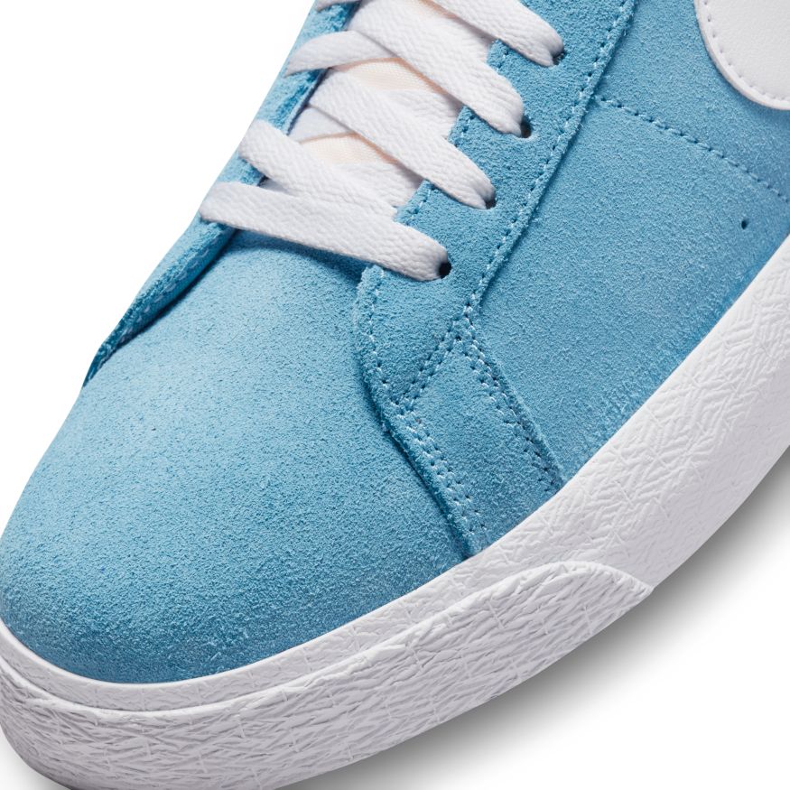 Cerulean Blue Zoom Blazer Mid Nike SB Skateboard Shoe Detail