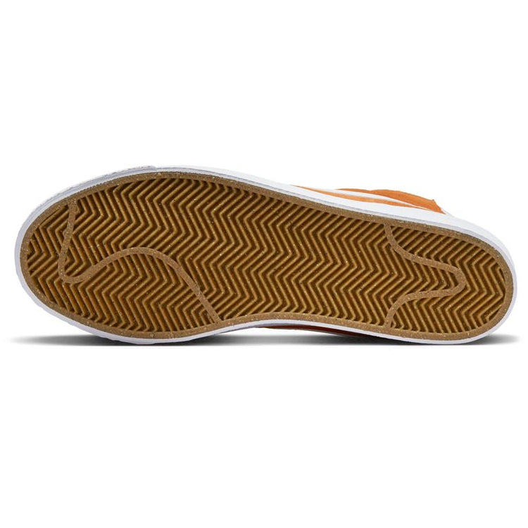 Safety Orange Zoom Blazer Mid Nike SB Skateboard Shoe Bottom