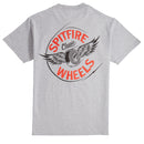 Heather Grey Flying Classic Spitfire Wheels T-Shirt Back