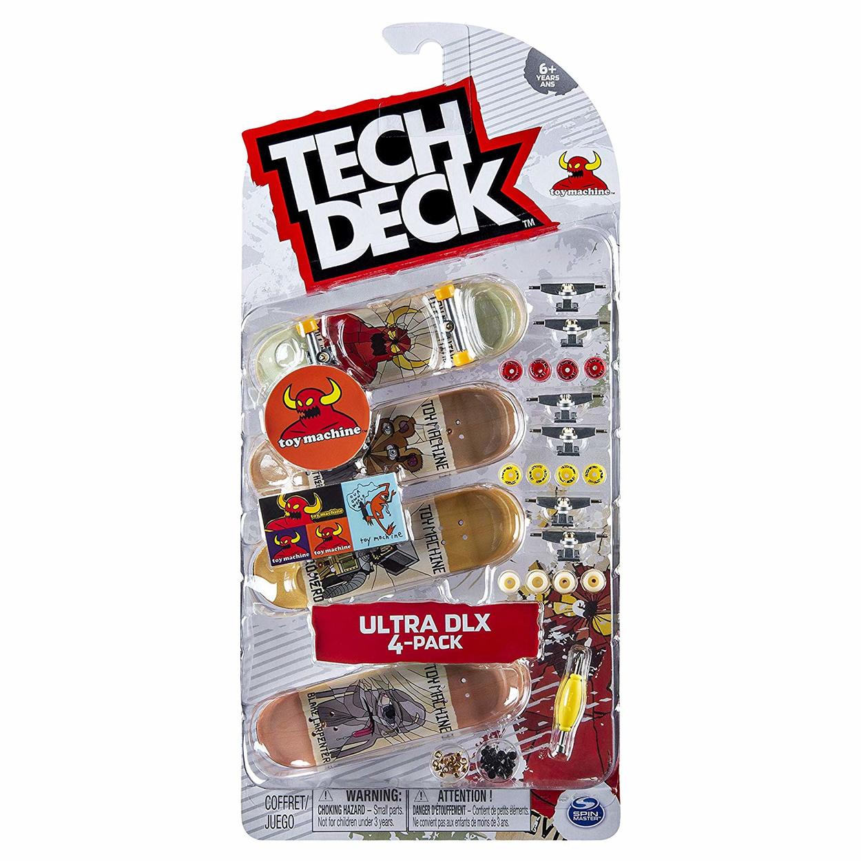 Tech Deck Ultra DLX 4-Pack Completes - Toy Machine