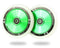 Root Industries Air Scooter Wheels - White/Green(Set of 2)
