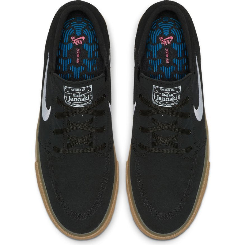 Nike SB Zoom Janoski Skateboard Shoe - Black/White - Black - Gum Li – Ride Shop