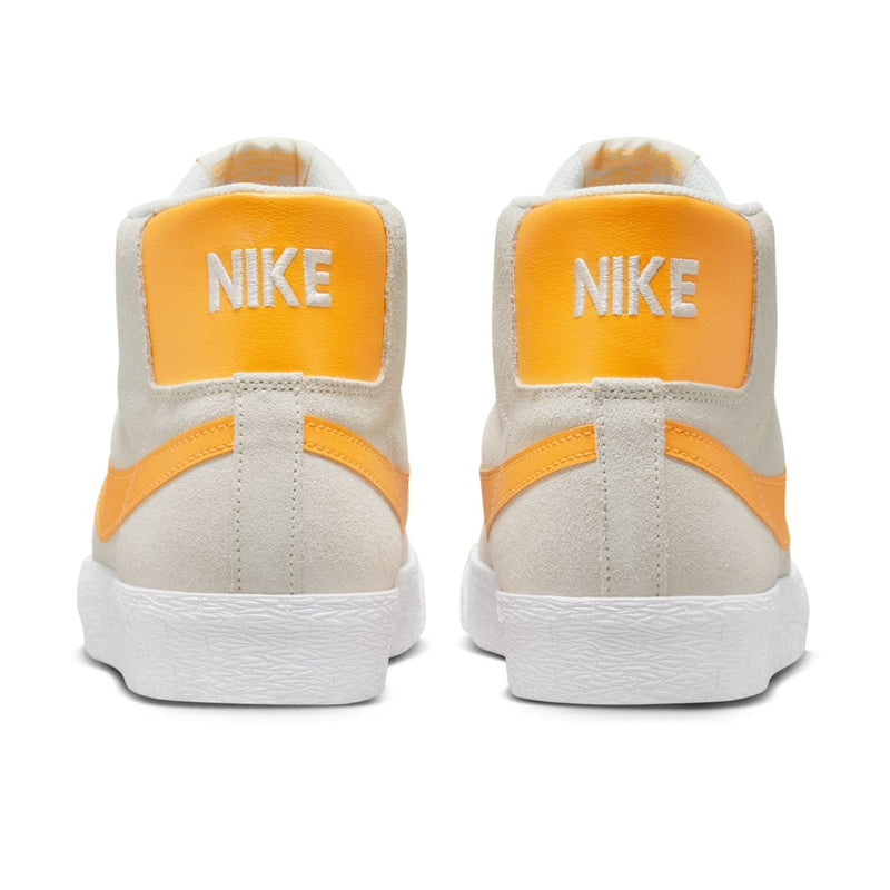 Summit White/Laser Orange Blazer Mid Nike SB Skateboard Shoe Back