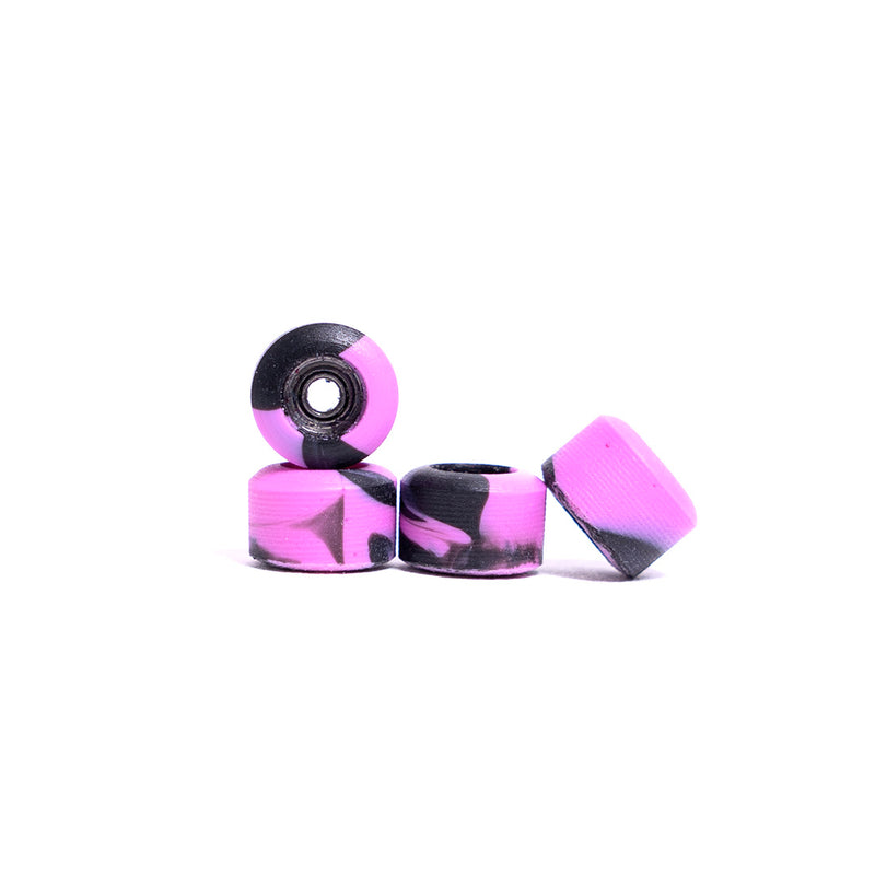 Abstract 105A Extra Mini Swirl Urethane Fingerboard Wheels - Pink/Black