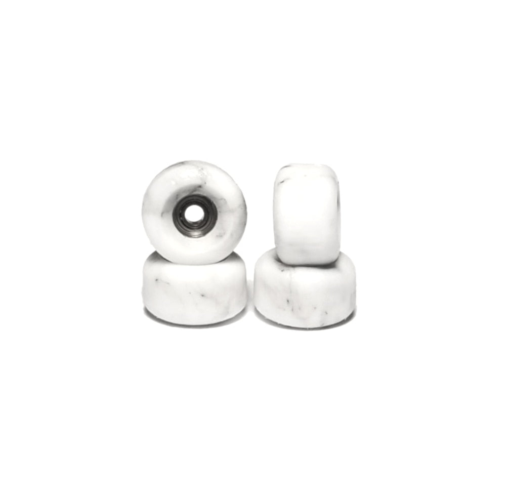 Abstract 105A Conical Swirl Urethane Fingerboard Wheels - White/Black