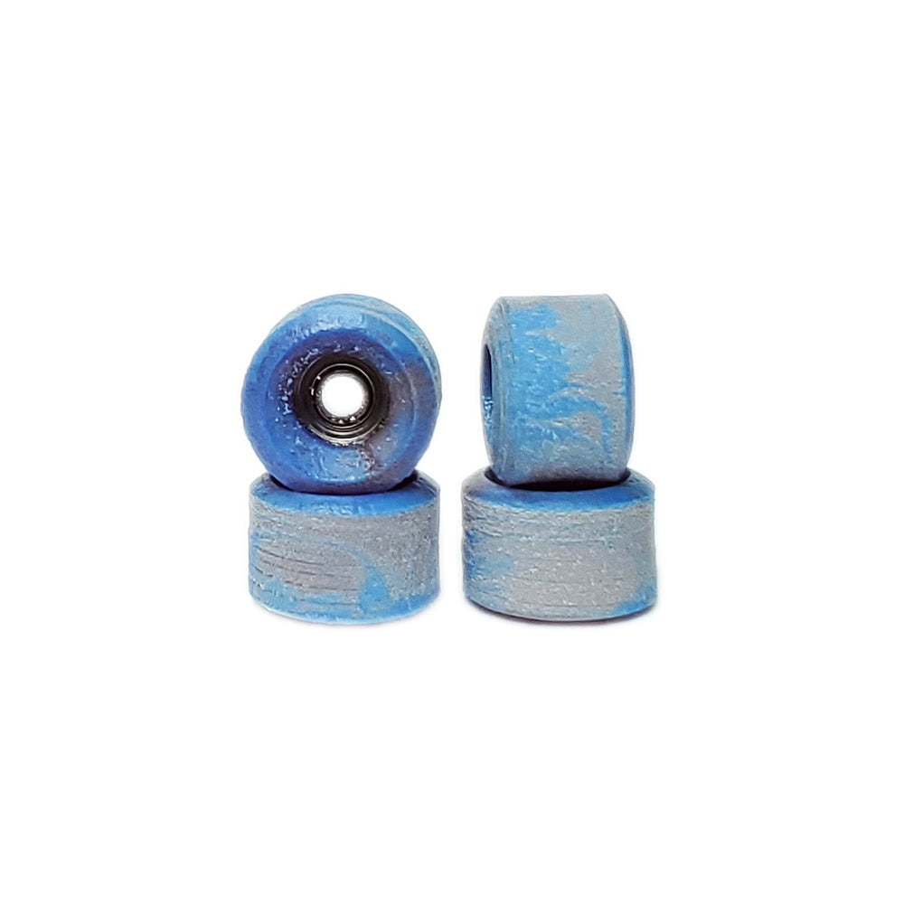 Abstract 105A Mini Conical Swirls Urethane Fingerboard Wheels - Blue/Grey