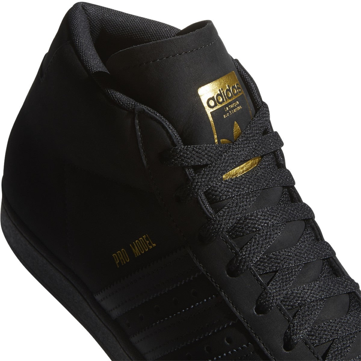 Adidas Pro Model Skate Shoe - Black/Gold/White
