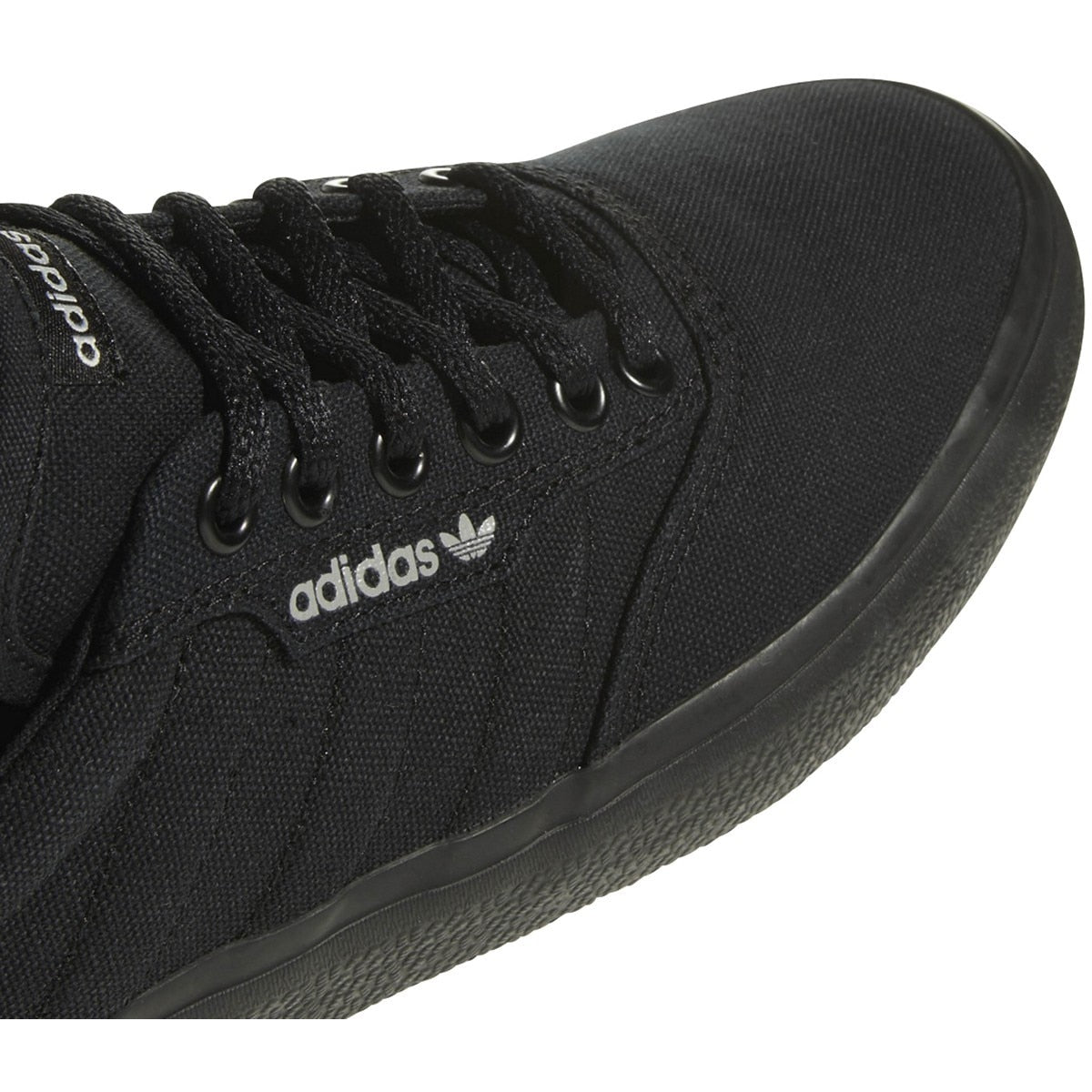 Adidas 3MC Vulc Canvas Skateboard Shoe Black Black Grey Two