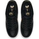 Nike SB Dunk Low Pro Skate Shoe - Black/Metallic Gold - White