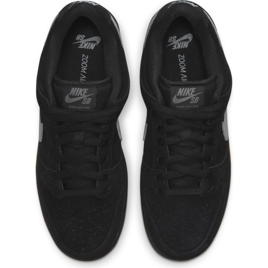 Black Fog Dunk Low Pro Nike SB Skateboarding Shoe Top
