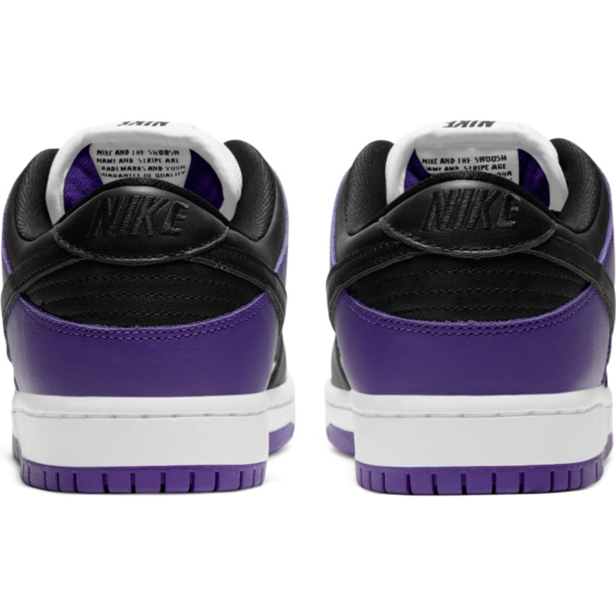 Court Purple Dunk Low Pro Nike SB Skateboarding Shoe Back