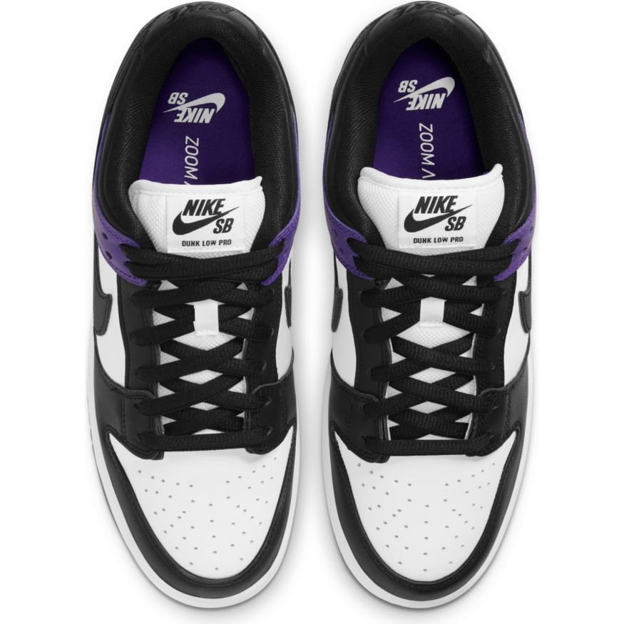 Court Purple Dunk Low Pro Nike SB Skateboarding Shoe Top