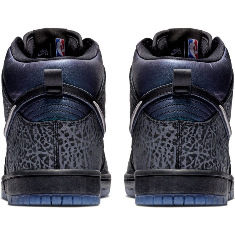 Nike SB Dunk High Pro x Black Sheep Black Hornet Skateboard Shoes - Black/Black - Dark Grey - Metallic Silver