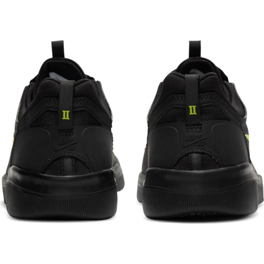 Cyber Black Nyjah 2 Nike SB Skateboarding Shoe Back