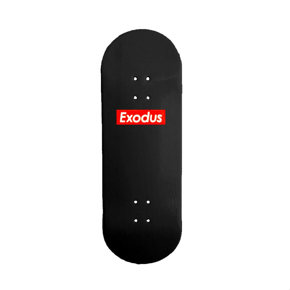 Exodus Black/Red Box Logo Fingerboard Deck