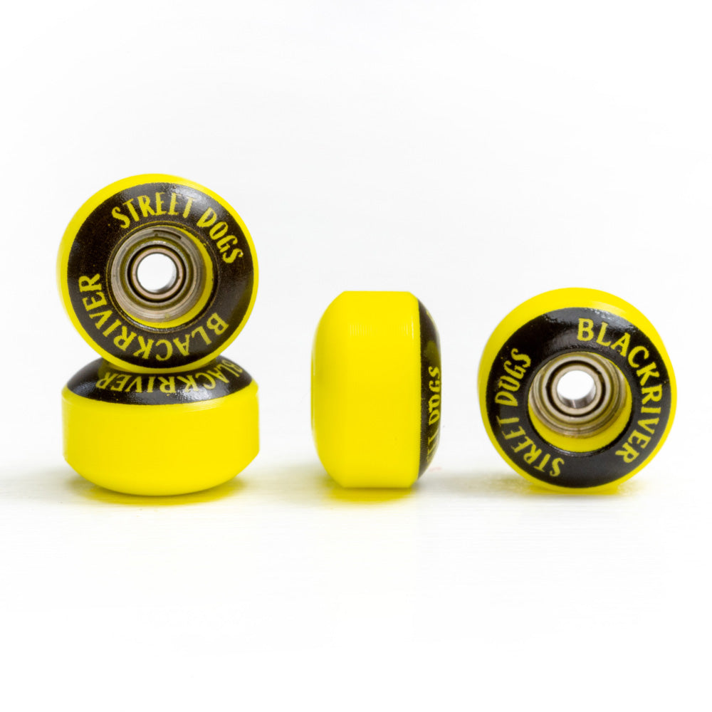 Yellow Blackriver Street Dogs Fingerboard Wheels