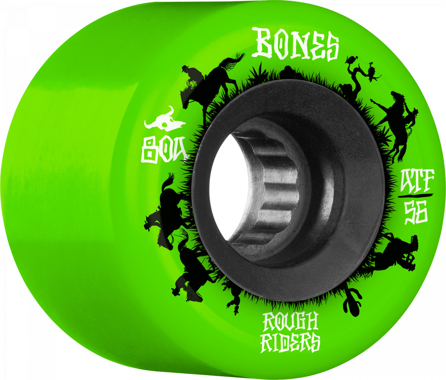 Bones ATF Wranglers Rough Riders Skateboard Wheels - Green