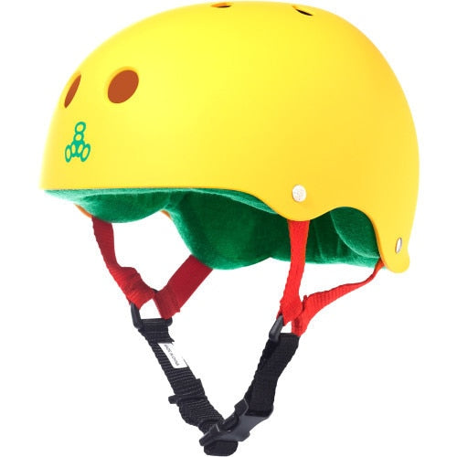 Triple 8 Brainsaver Helmet - Rasta / Yellow