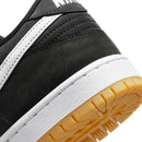 Nike SB Dunk Low Pro ISO Skateboard Shoe - Black/White-Black-Gum Light Brown
