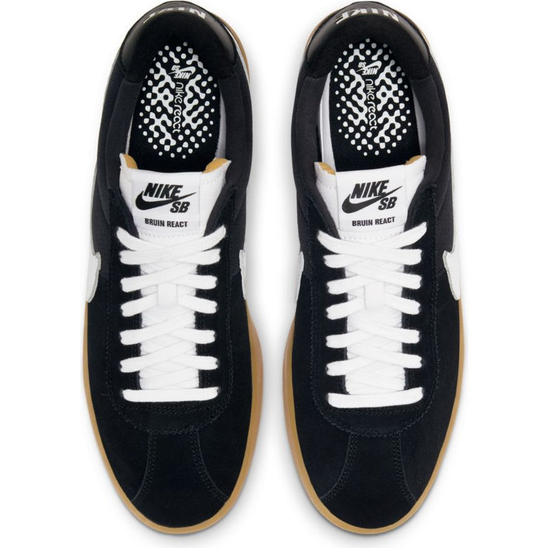 Black/Gum Bruin React Nike SB Skateboarding Shoe Top
