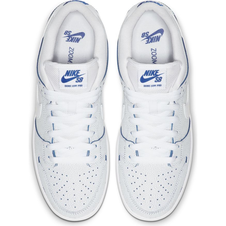 Nike SB Dunk Low Premium Skate Shoe - White/White - Game Royal