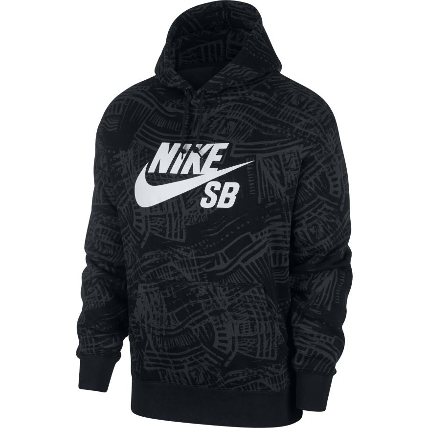 Black Printed Skate Icon Nike SB Hoodie