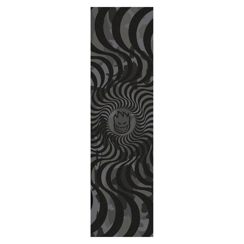 Black Swirl Camo Classic Spitfire Skateboard Grip Tape