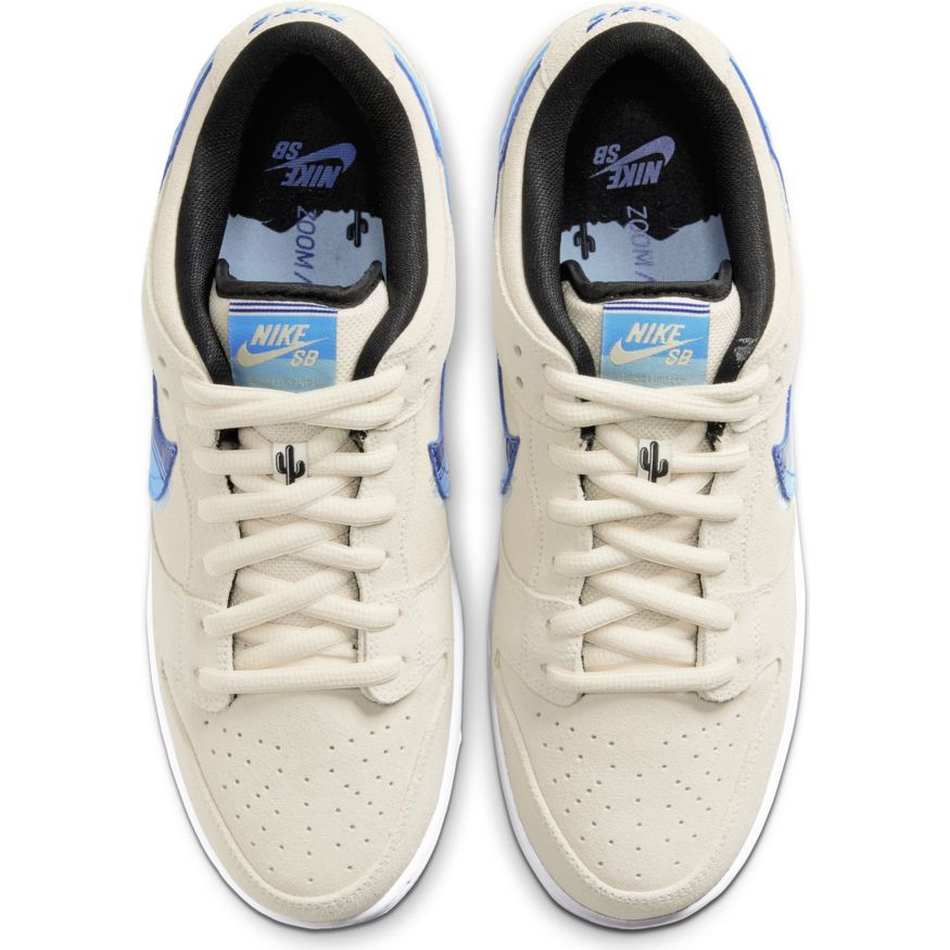 Sb dunk low pro skate shoes - light cream/deep royal blue sale