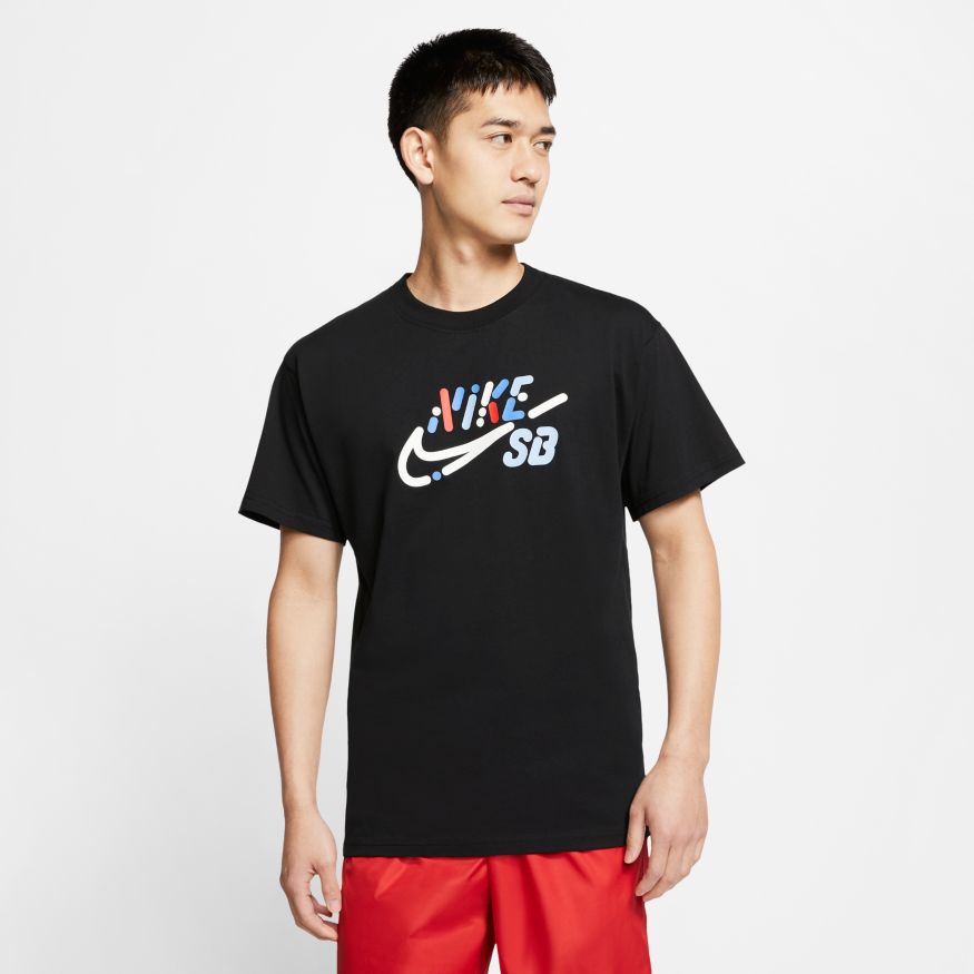 Black Yoon Air Logo Nike SB T Shirt Model Front