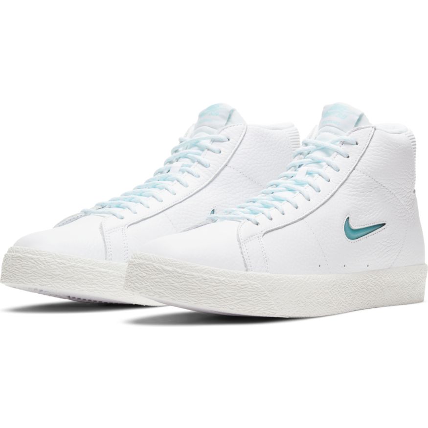 Premium Northwest Leather Blazer Mid White Nike Sb Skateboarding Shoe Front