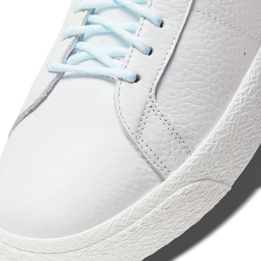 Premium Northwest Leather Blazer Mid White Nike Sb Skateboarding Shoe Detail