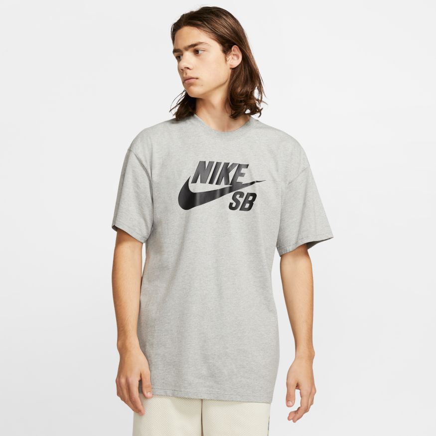 Dark Heather Grey Nike SB Logo T-Shirt