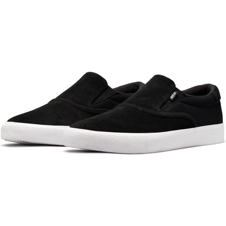 Black/White Zoom Verona Slip Nike SB Skate Shoe Front