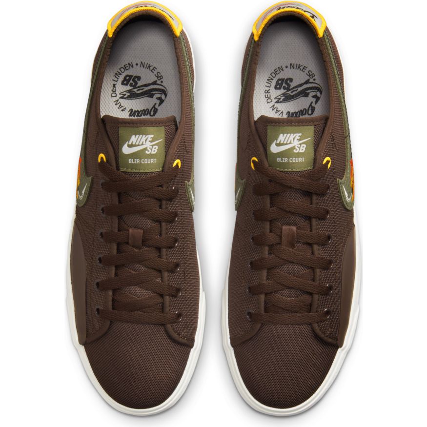 Nike SB BLZR Court DVDL Skateboarding Shoes - Baroque Brown