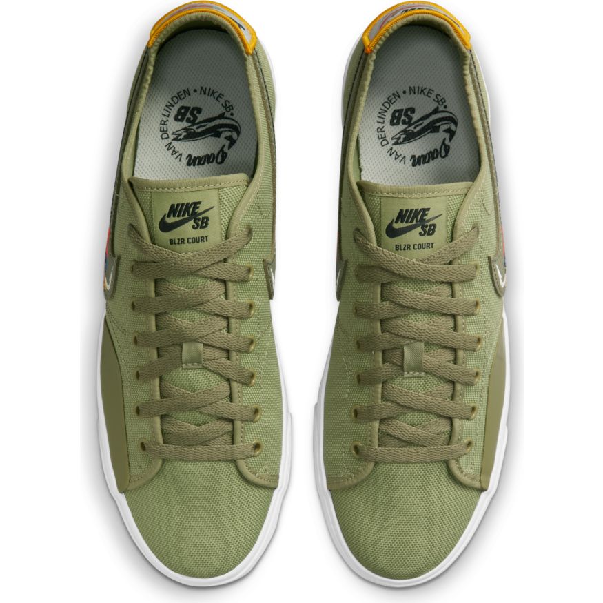 Nike SB BLZR Court DVDL Skateboarding Shoes - Dusty Olive/Medium  Olive-Light Bone-Navy