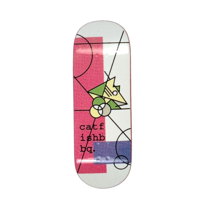 Catfishbbq Abstract Fingerboard Deck (Freshwater) - Red
