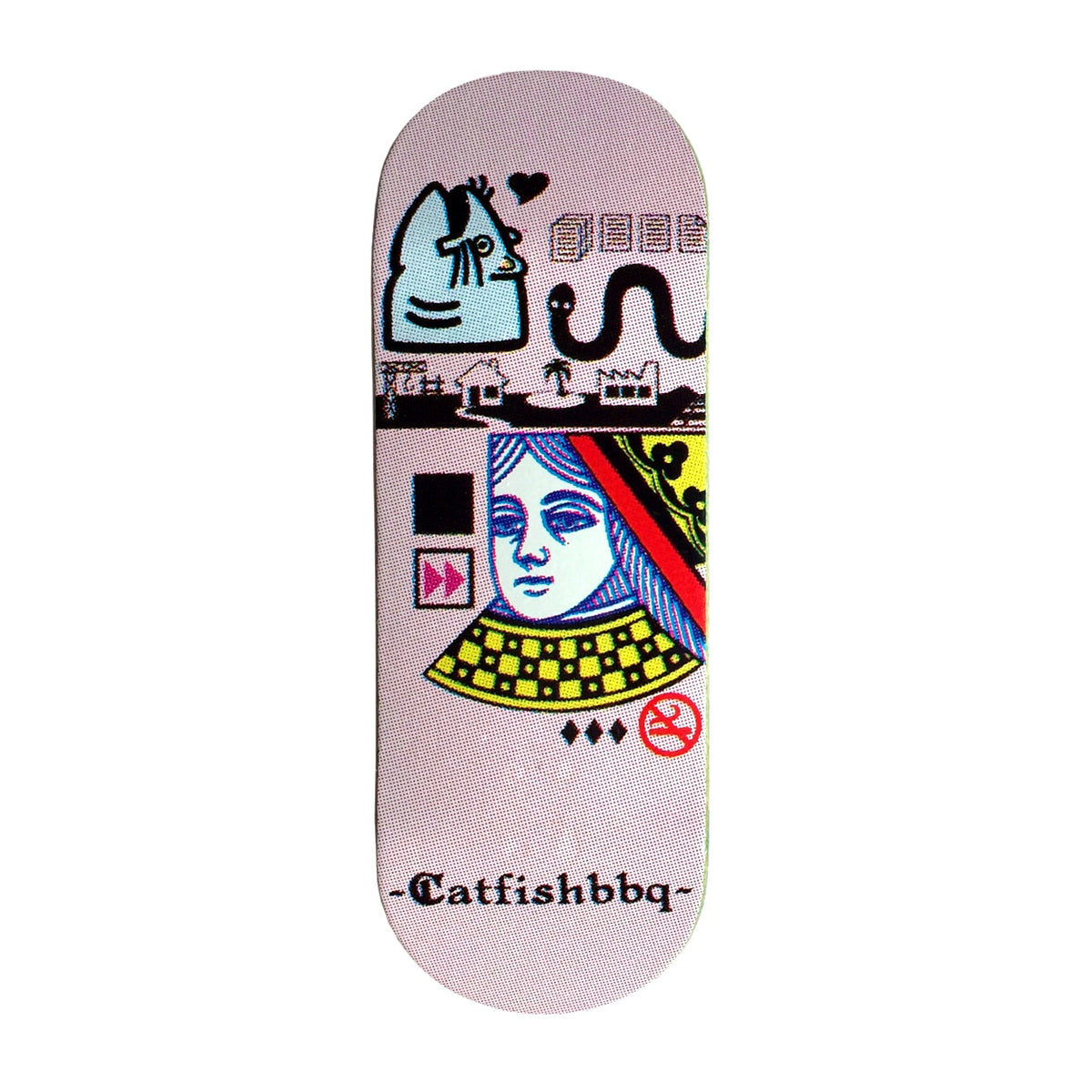 Catfishbbq Her Majesty Fingerboard Deck (Freshwater) Pink