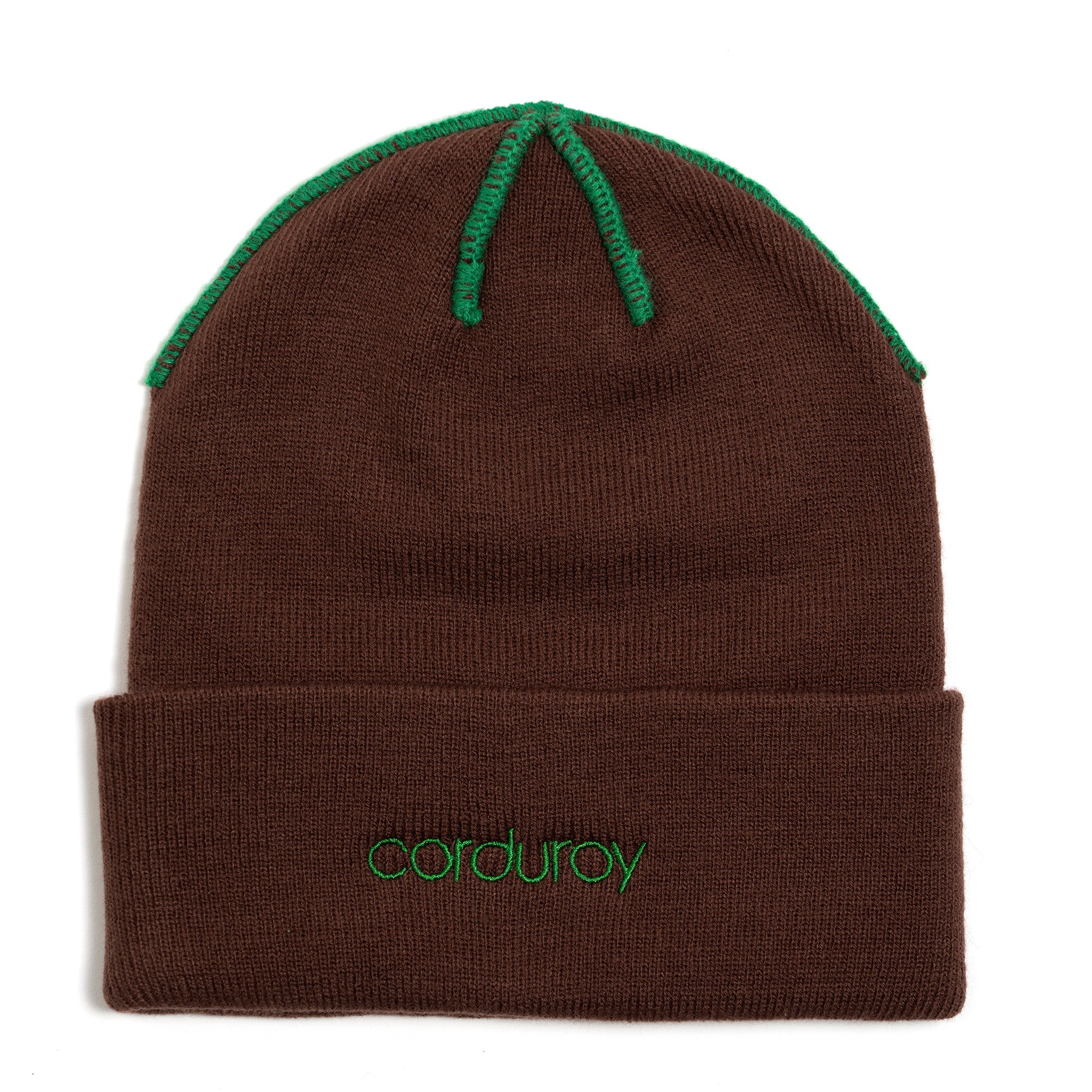 Corduroy Inside Out Beanie - Brown