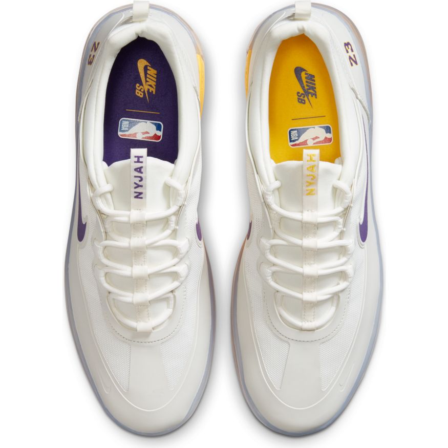 Nike SB Nyjah Free 2 NBA Skateboard Shoe - Summit White/Court Purple-A