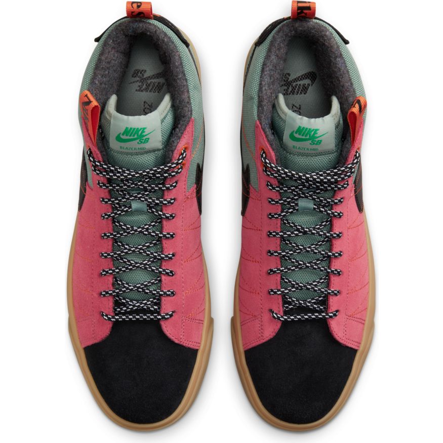 Jade Smoke Blazer Mid Premium Nike SB Skateboarding Shoe Top