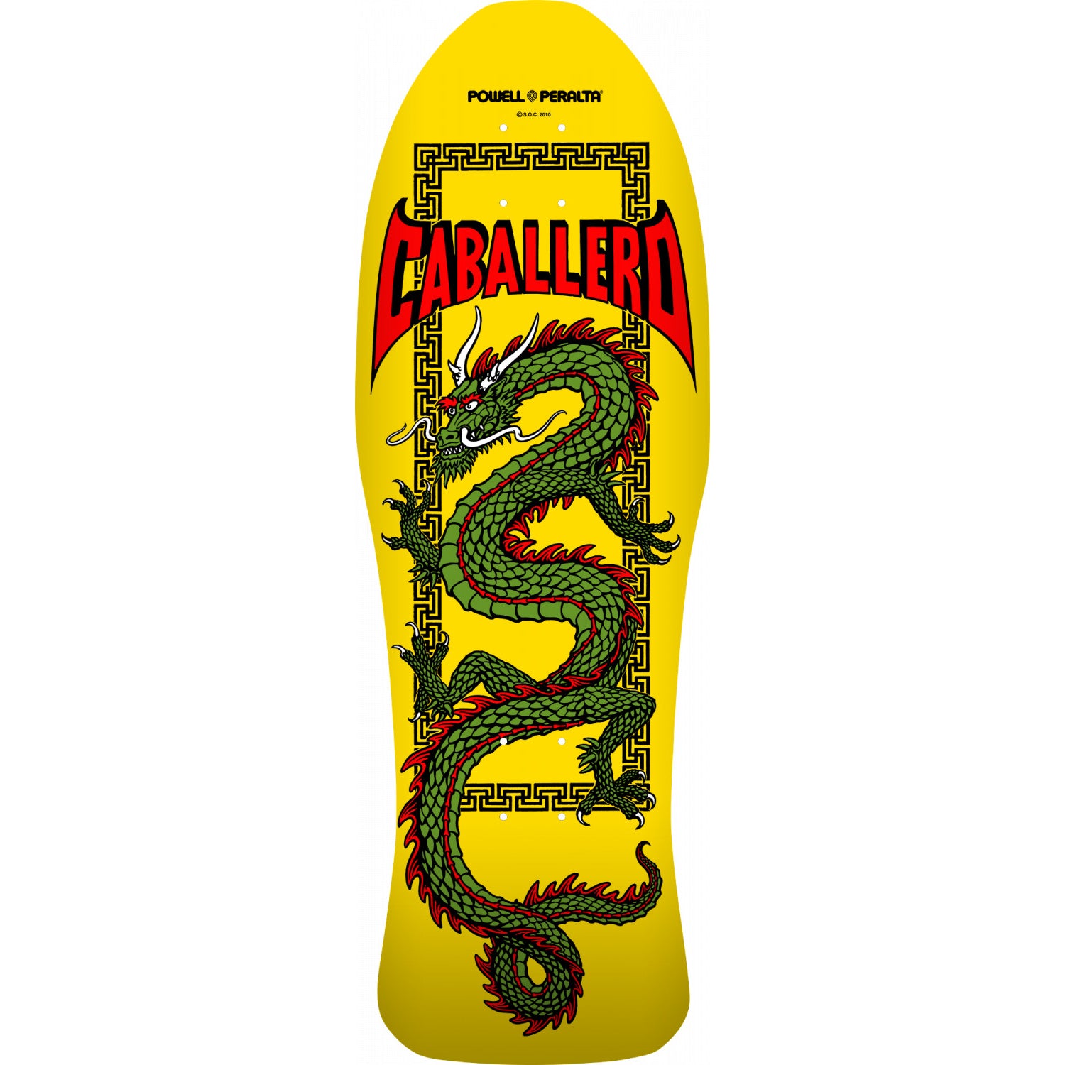 Yellow Steve Caballero Chinese Dragon Powell Peralta Skateboard Deck