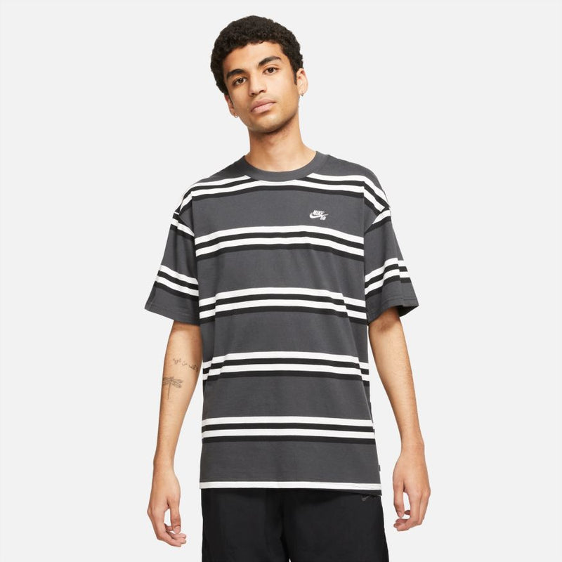 Dark Smoke Grey Striped Nike SB T-Shirt