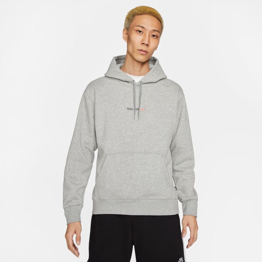 Nike SB Bee Pullover Skate Hoodie Dark Grey Heather Black