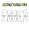 Chems x DK Green Pop Sick Skull Fingerboard Deck - Street Shape