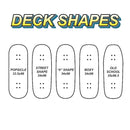 Chems x DK Yellow/Blue Mummy Fingerboard Deck - Popsicle