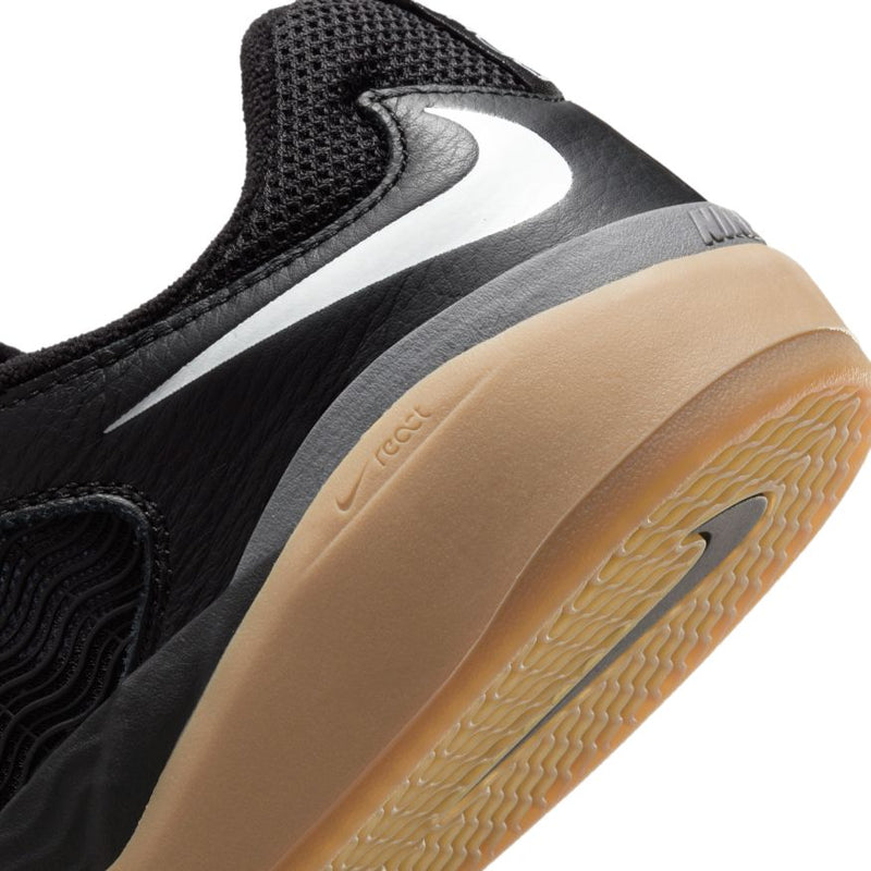 Black/Gum Ishod Wair Premium Nike SB Skateboarding Shoe Detail