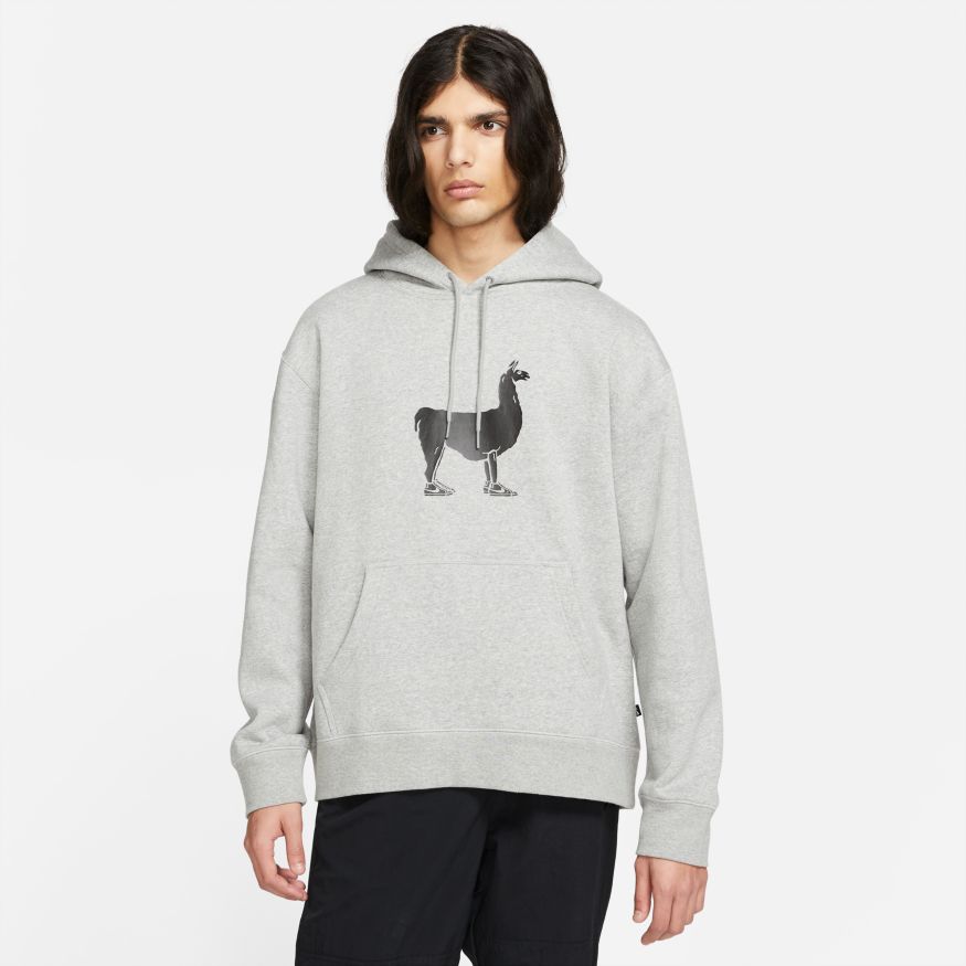 Dark Heather Grey Llama Forever Fleece Nike SB Hoodie