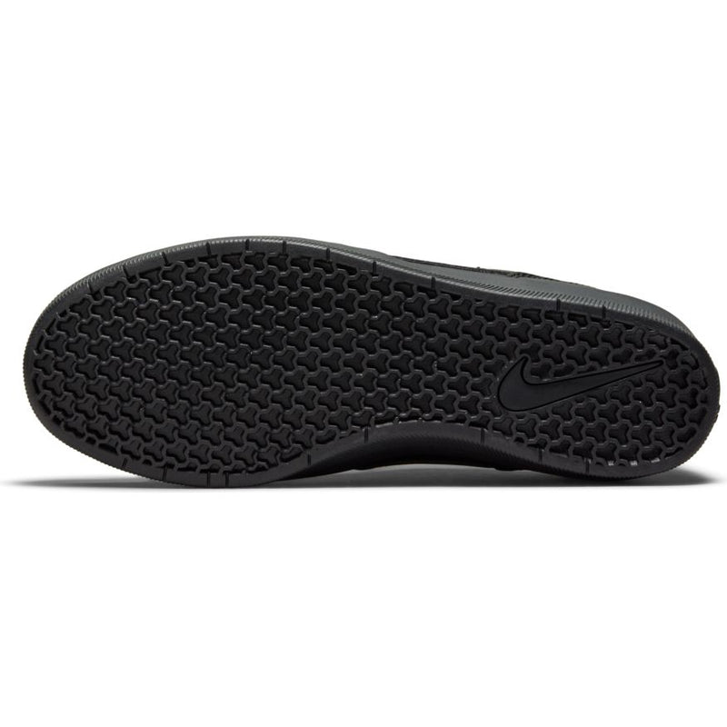 Black Leather Force 58 Nike Sb Skateboarding Shoe Bottom