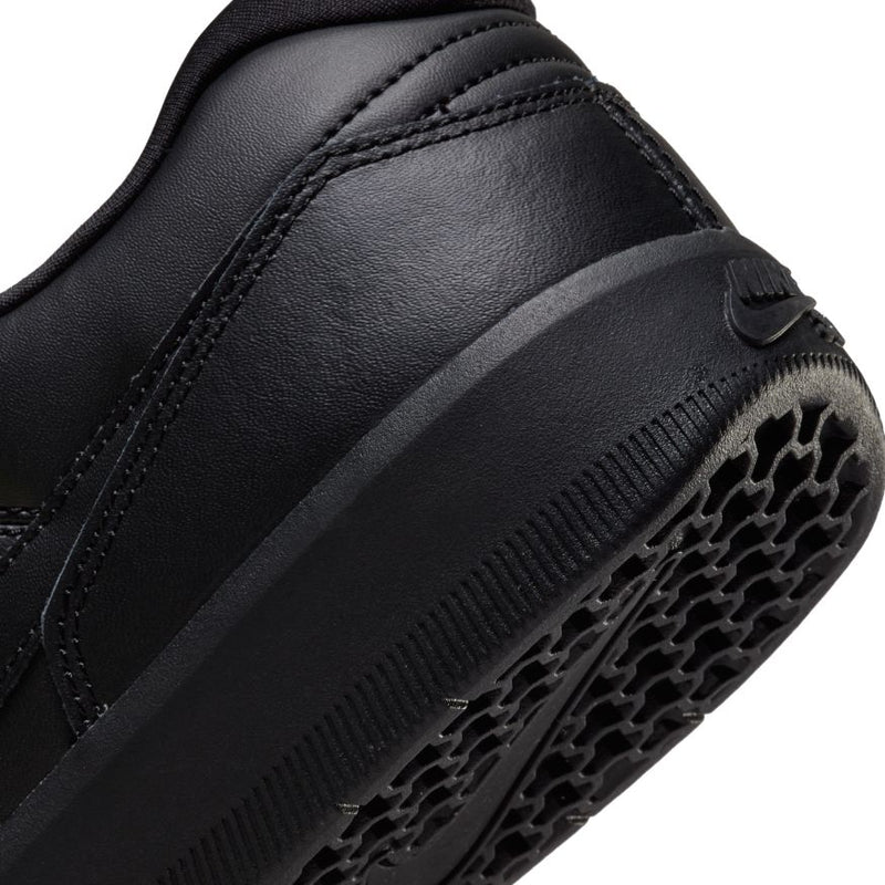 Black Leather Force 58 Nike Sb Skateboarding Shoe Detail