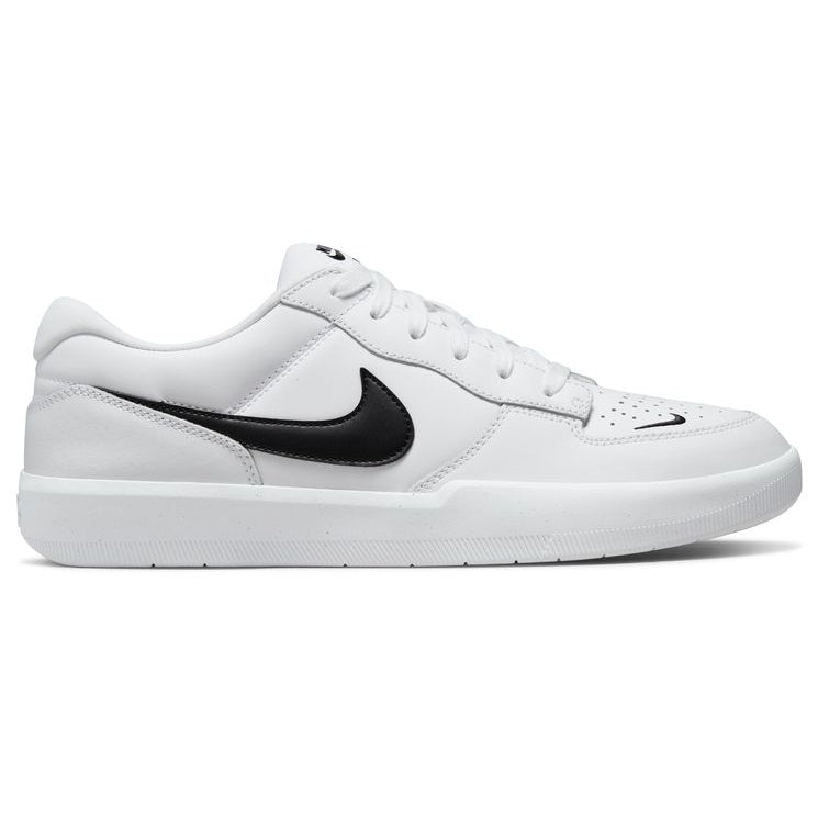 White Leather Premium Force 58 Nike SB Skate Shoe